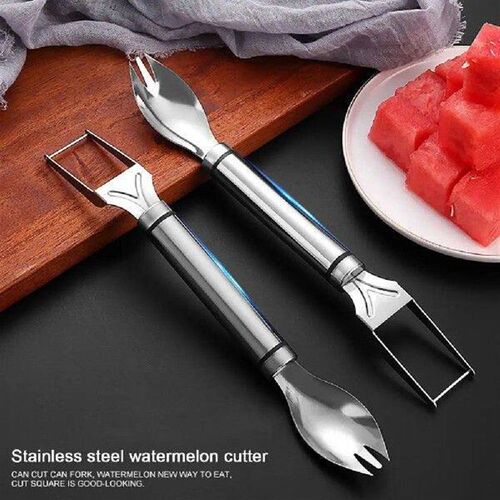 1/2Pcs Watermelon Fork Slicer Stainless Steel 2 in 1 Cutter