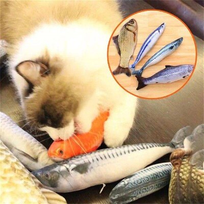 Scratch Chewing Kitten Mint Artificial Fish Stuffed  Catnip