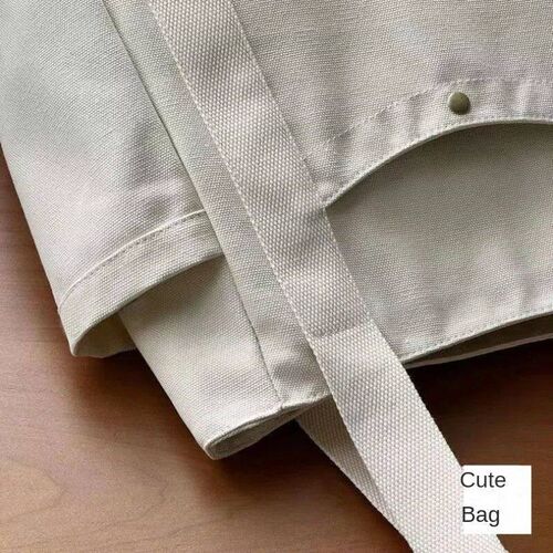Large Capacity Canvas Solid Letter Tote Bag Versatile Handba