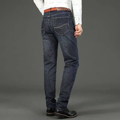 Wthinlee New Business Mens Jeans Casual Straight Sretch Fas