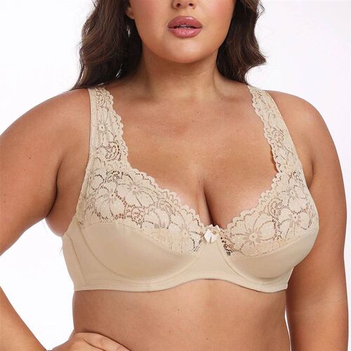 Bras For Womens Lingerie Top Female Lace Bra Underwire Plus