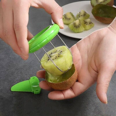 Creative Kiwi Cutter Knife Kitchen Fruit Slicer Peeler Scoop