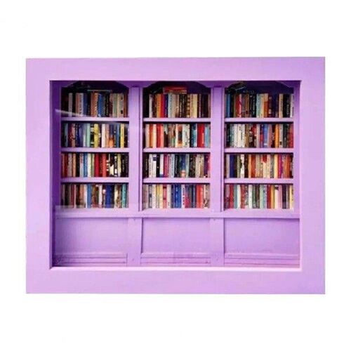 Mini Decorative Bookcase Miniature Library Toy for Anxiety