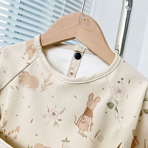 Cute Baby Bibs Toddler Baberos Bavoir Waterproof Long Sleeve