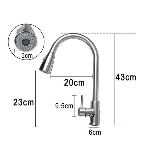 Pull Out Kitchen Sink Faucet Deck Mounted Stream Sprayer Kit