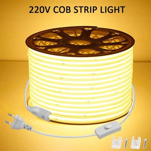 High Brightness 220V COB LED Strip Light Waterproof Flexible