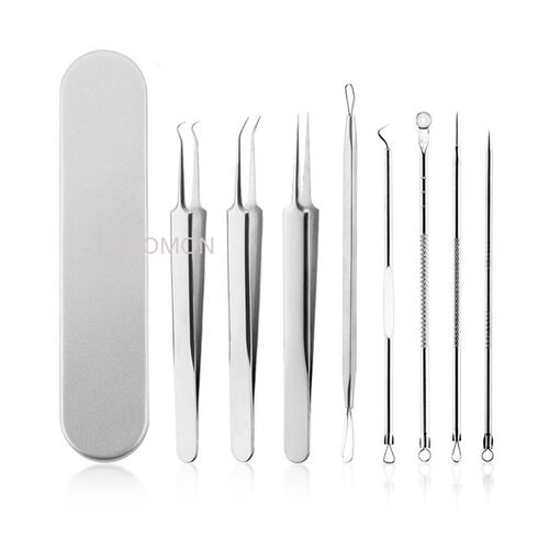 8pcs/Set Acne Pin Pimple Extractor Risk Free Pimple Pin Stai