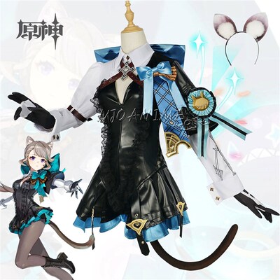 in stock Genshin Impact Lynette Cosplay Costume Wig