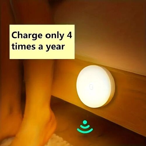 1pc Motion Sensor Night Light - Wireless LED Detector Lamp f
