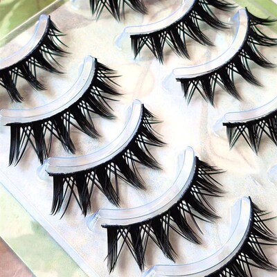 5 Pairs Makeup False Eyelashes Black Band Thick Eyelash Exte