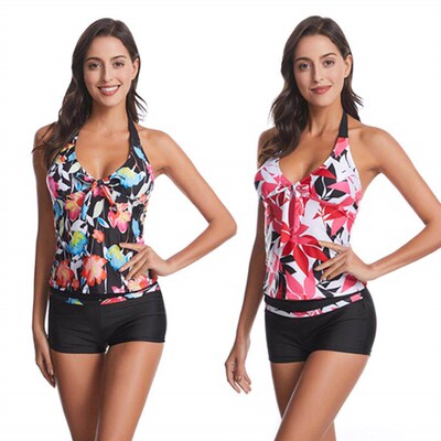 Swimsuit split flat corner conservative belly covering