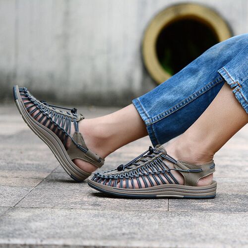 Sandals Men Size 35-48 High Quality Handmade Mens Shoes Summ