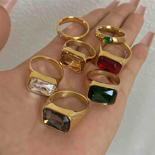 Flashbuy New rendy Chic White Green Rhinestone Crystal Stain