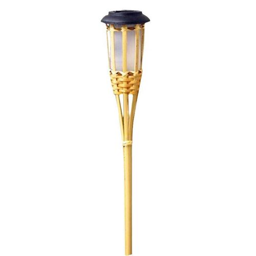 Automatic LED Flame Lawn Lamp Bamboo Solar Lights