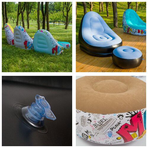 Inflatable sofa chair, portable camping sofa, folding bed