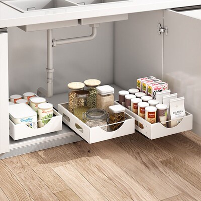 Kitchen Dish Storage Rack Kitchen Cabinet Built-in Pull-out