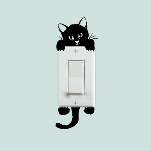 1pc Cartoon Switch Sticker Wall Stickers Home Decor Kids Roo