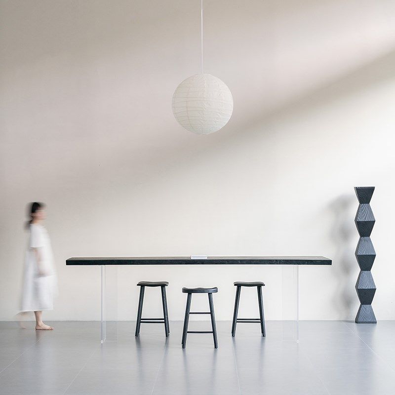 叁几 侘寂风黑色实木吧台椅家用白蜡木酒吧高脚凳吧台凳,住宅家具,高脚凳,淘宝优惠券,粉丝福利购,淘宝优惠卷