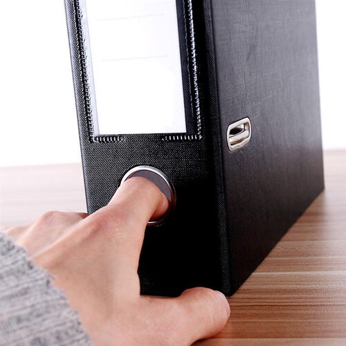 22 5x25cm Two-hole Loose-leaf Folder File (a4 Black) Multi