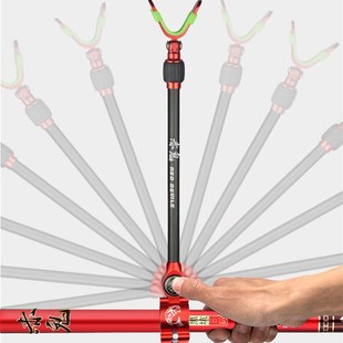 赤鬼钓鱼炮台后挂支架铝镁合金按键可调节防脱快拆通用支架后挂