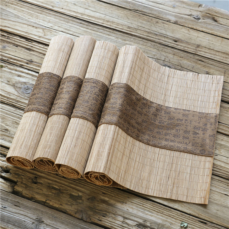 天然竹茶席麻布桌旗编织手工竹席竹垫茶垫香道垫隔热垫香道用品,家居饰品,香薰炉,淘宝优惠券,粉丝福利购,淘宝优惠卷