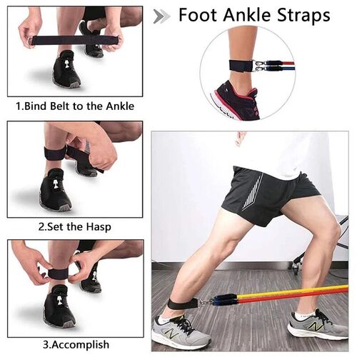 11Pcs/Set Latex Pull Rope Resistance Bands Indoor Portable F