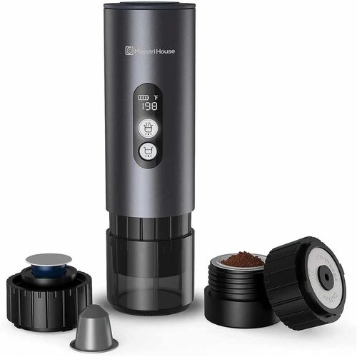 150W Espresso Maker with 2-3 Min Fast Self-Heating, Portable