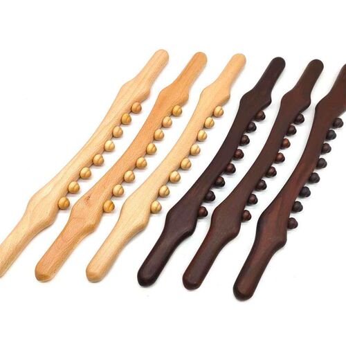 Pine multi-use back massage scraping stick wood acupoint mer