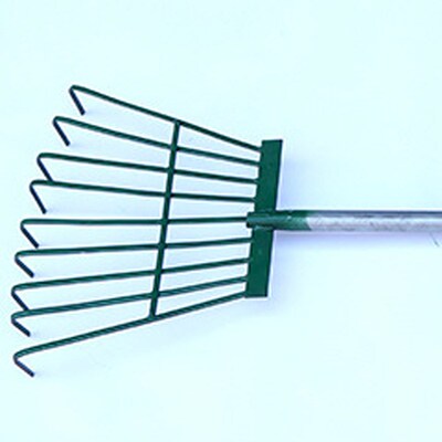 Garden Tool 15m Extended Handle Green Painted Flat Tooth 9Ti