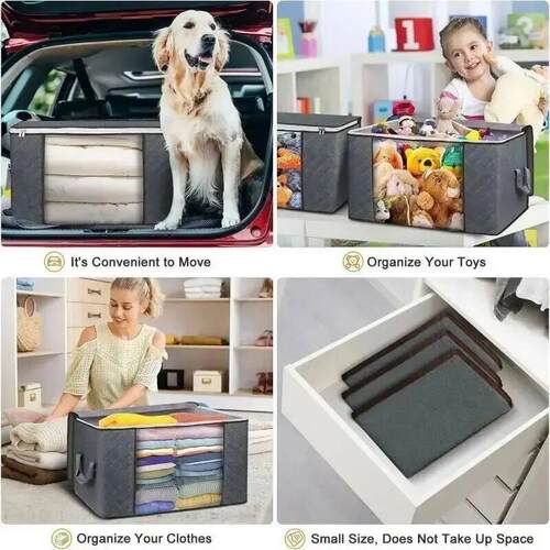 1/2Pc Non-Woven Fabric Blanket Organizer Quilt Storage Bag B