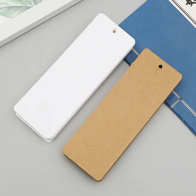 30pcs/set Rectangle Kraft Paper Bookmarks Book Page Clips Se