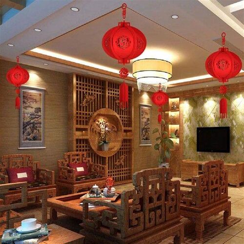 88CM Waterproof Good Fortune Red Paper Lanterns for