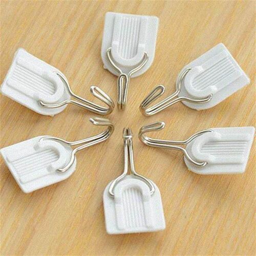 6pcs wall hooks shelf adhesive storage strong hang.