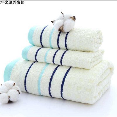 3pcs Cotton high quality thick soft bath towel face towels