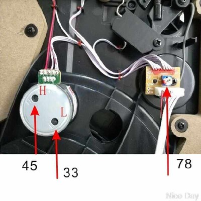Vinyl Record Player Motor EG530SD-3F DC5-12V 3-Speed 33/45/7