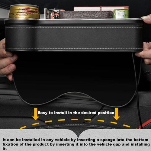 LED Car Seat Crevice Storage Box Car Organizer Seat  Filler