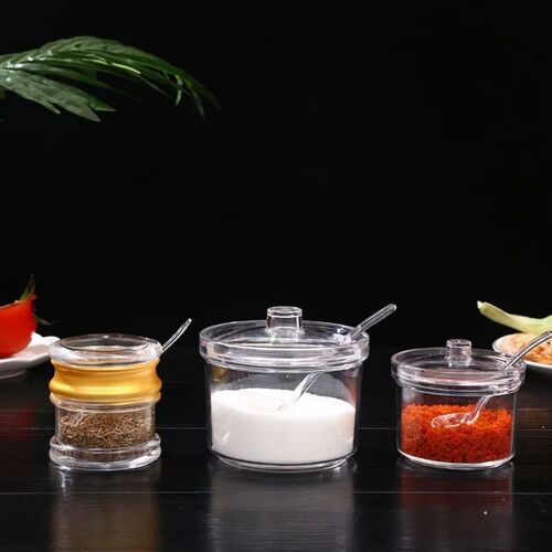 Kitchen Supplies Acrylic Seasoning Jar Restaurant Plastic Su