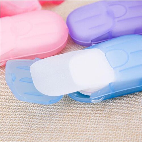 20pcs/ Box Travel Portable Disinfecting Paper Soaps Washing