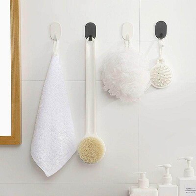Traceless Adhesive Hooks, No-Drill Wall Mount for Kitchen, B