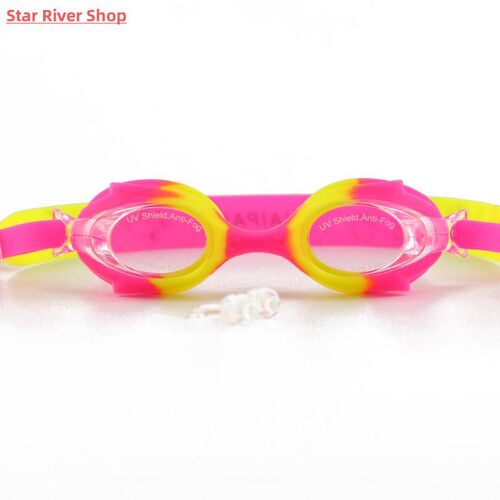 Cartoon Fish Silicone Swimming Goggles Kids Children Swiming