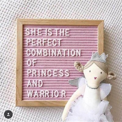 Felt Letter Board Sign Message Home Office Decor Board Oak F