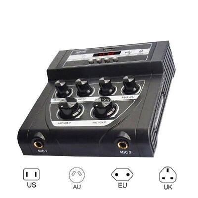 MF108 Portable Sound Mixer with Wireless Connectivon Double