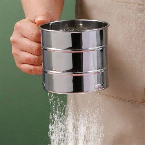 1pc Stainless Steel Flour Sifter Fine Mesh Powder Flour