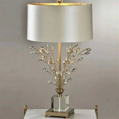 nordic led stone crystal bedroom lamp lampada da tavolo