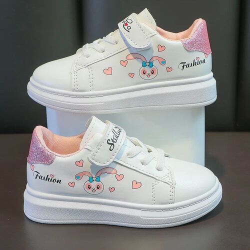 Girls White Shoes Spring Boys Anti-skid Solid Soled Stella
