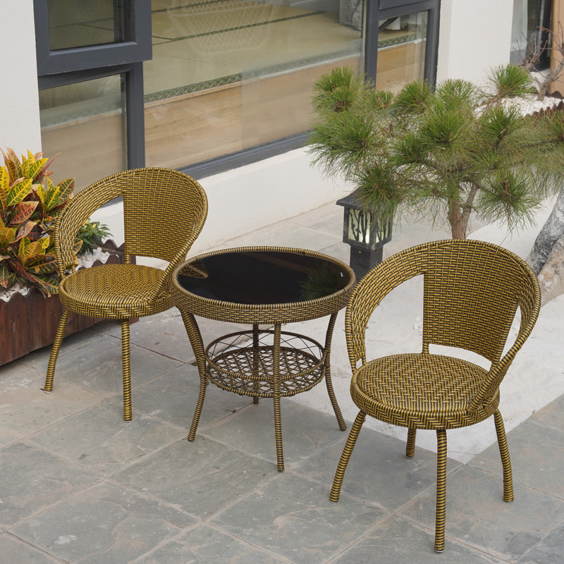 阳台小桌椅转椅可旋转藤椅三件茶桌椅家用客厅电脑椅庭院凳,住宅家具,桌椅套件,淘宝优惠券,粉丝福利购,淘宝优惠卷