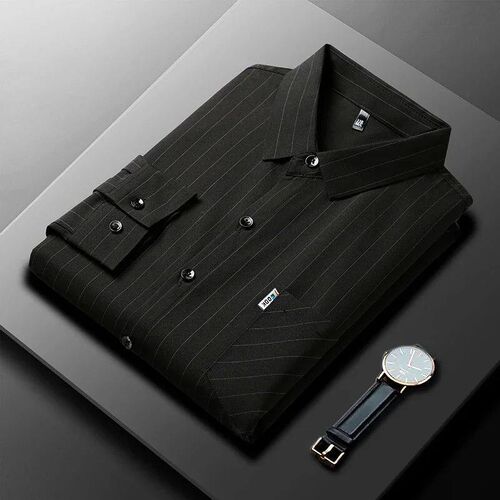 New Mens Business Casual Long Sleeved Printed Shirt with
