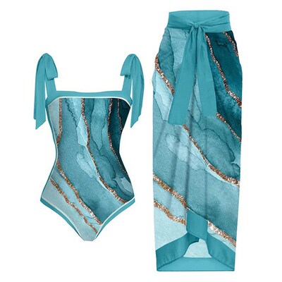 Luxury 2-Piece Women Push Up Bikinis Set Floral Printed Ruff