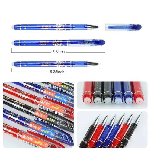 26 Pcs/Set Kawaii Erasable Pens Blue/black/red 0.35mm Gel Pe
