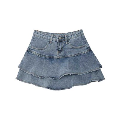 Denime Skirt For Women Cake Skirt For A Line, Super Short Sk